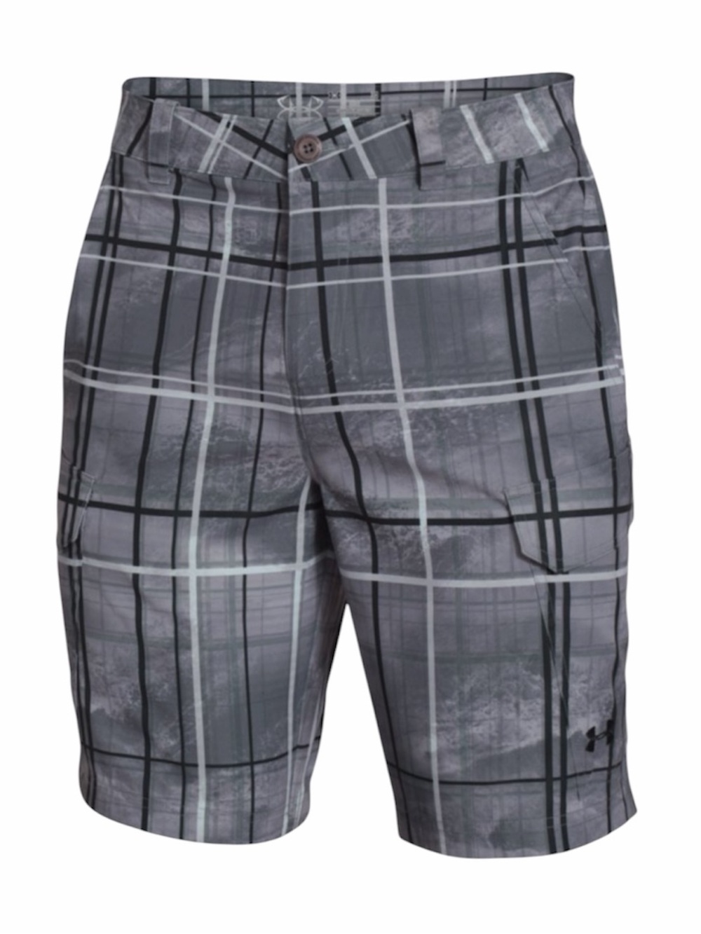 Under Armour Men's 10” Plaid Hunt Fish HeatGear Loose Fit Cargo Shorts